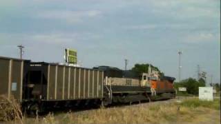 BNSF 6193 detour coal train on the KCS at Plano, Tx. 08/15/2011 ©