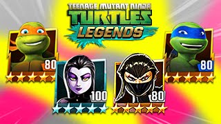 TMNT Legends Leonardo, Karai, Shinigami, Michelangelo