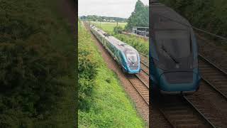 397007 flies under Barnacre Footbridge