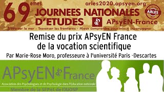 Remise du prix APsyEN France de la vocation scientifique