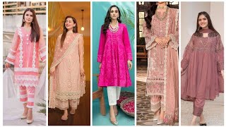 Pink colour suits for Ladies|top Pakistani design 2024|Pink colour combination|Zony clothing ideas