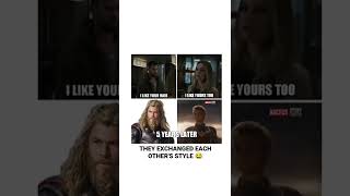 Thor and captain marvel exchange their hair Styles #mcu #thorloveandthunder #thorvscaptainmarvel