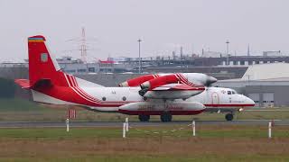 Antonov AN32 departing at Bremen Airport