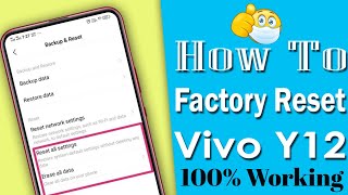 How To Factory Data Reset vivo y 12 / #settings_bd #factory #Data #reset 100% Working