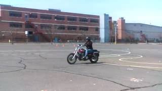 How to ride the Basic Rider Course Exercise 12, Multiple Curves and Lane Changes, Full Demonstration