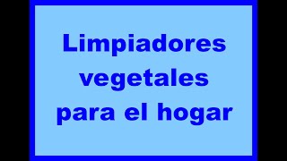 Limpiadores vegetales para el hogar