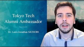 Dr. Loris Jonathan SIGNORI | Tokyo Tech Alumni Ambassador