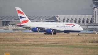 British Airways Airbus A380 Landing at RWY 25L at Frankfurt Airport (Inaugural Flight)