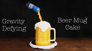 Easy Anti-Gravity Beer Cake | With Whipped Icing