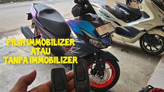 Perbedaan keyless yamaha pakai immobilizer dan tanpa immobilizer