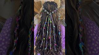 Hairstyle for garba 😍#garba #hairstyle #hairaccessories #garbalover #yt #shorts