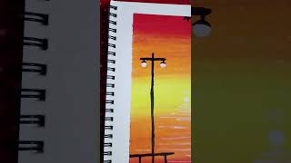 oil pastels nature painting| #shorts #vural #creativitywithaera #art #painting #oilpastel #youtube