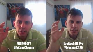 Logitech HD Pro Webcam C920 vs Microsoft LifeCam Cinema (unboxing and "review")