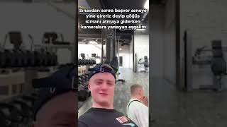 sınavdan sonra boşver seneye gireriz deyip göğüs idmanı atmaya giderken kameralara yansıyan eşgalim