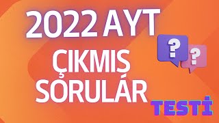 2022 AYT Çıkmış Sorular / Yazar Eser Soruları / YKS Çıkmış Sorular