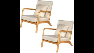 Review ELUCHANG Mid-Century Modern Accent Chair Set of 2 2021