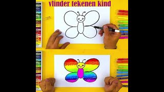 Hoe teken je een vlinder - hoe teken je een vlinder makkelijk - vlinder tekenen kind.