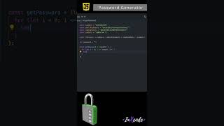 Password Generator | JavaScript 🔐 #shorts #short