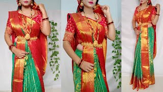 Morden Bengali style wd pallu❤️/How wear saree in wedding different saree styles❤️