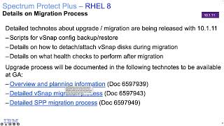 IBM Spectrum Protect Plus 10.1.11 Migration/Upgrade to RHEL 8  - Presentation