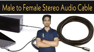 Male to Female Stereo Audio Cable Aux Extension Cable with Gold Plated Connectors- 25 Feet