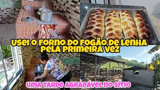 COZINHANDO NO FOGÃO A LENHA PELA PRIMEIRA VEZ VIDA NA ROÇA