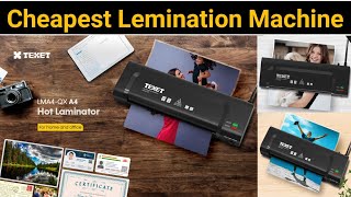 Texet LMA4-QX Portable laminator | 2 MIN Quick Warm Up | Jam Release, Hot/Cold Switches