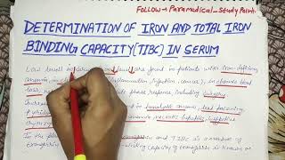 Determination of Iron and Total Iron binding capacity in Serum