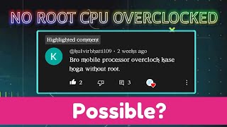 No ROOT CPU overclocking  Possible?