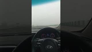 kia Sportage Driving M4 Foggy weather #automobile #travel #kiasportage #motorway  #whatsappstatus