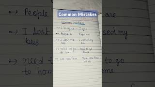 Common Mistakes #english