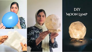 Diy moon lamp | balloon craft ideas | tissue paper craft | paper craft | ice cream stick craft |