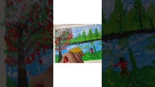 How to draw painting scenery #Short##