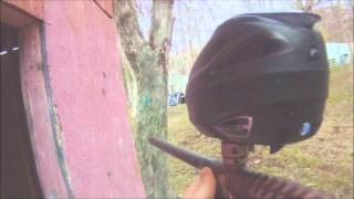 EMR Paintball open play april 2012  12 vs 22 tippmann town