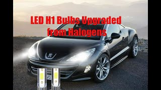 LED H1 Bulbs upgraded from halogens