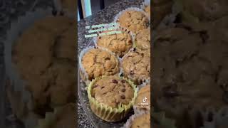 Chocolate Chip Banana Nut Muffins From Scratch #yummy #bakedgoods