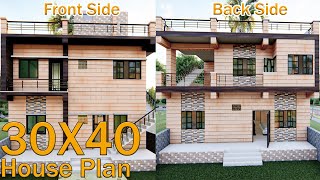 🏡 30x40 House Design | 1200sqft | Full Walkthrough Interior | Home Design Decore #ShivajiHomeDesign