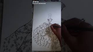 #mandala #art #viral #shortvideo #mandala #black #dress#pen art