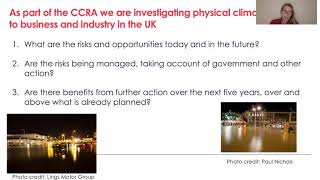 Climate Risks and Adaptation Action for Business and Industry in UK | Dr Swenja Surminski