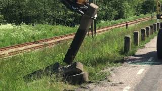 Removing Guardrail poles