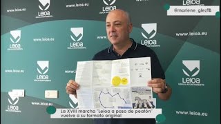 LEIOA se suma a la Semana Europea de la Movilidad🌍 y organiza la 🦓 XVIII MARCHA a PASO de PEATÓN🦓