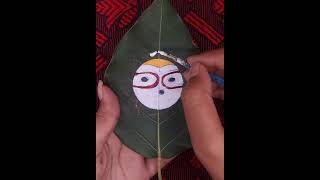 ||jagannath painting||leaf painting||acrylic painting||#acrylic #art #shortvideo #viral#leaf#karabi