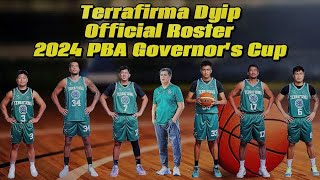 PBA Updates | Terrafirma Dyip Official Roster for 2024 PBA Governor's Cup