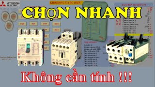 Chọn Nhanh Thiết Bị Không Cần Tính - Chọn CB, Contactor, Rơ le Nhiệt