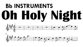 Oh Holy Night Bb Instruments Sheet Music Backing Track Partitura