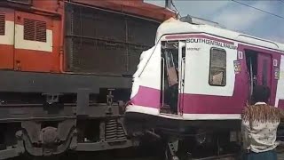 Express, Local train collide at Kacheguda Station In Hyderabad CCTV Footage Live