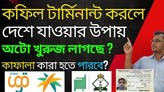 বর্তমানে কফিল টার্মিনেট ( হুরুব) লাগালে দেশে যাওয়ার উপায় কি? | হুরুব থাকলে কাফালা কারা হতে পারবে ?