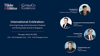 [EN] Tilleke & Gibbins and Clyde & Co., Classis Arbitration Webinar