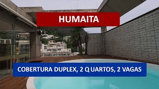 CO0052 - Humaitá, linda cobertura duplex, com 2 quartos e 2 vagas de garagem