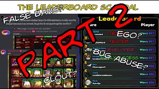 Developer Inf Leaderboard Scandal 2 | Anime Vanguards